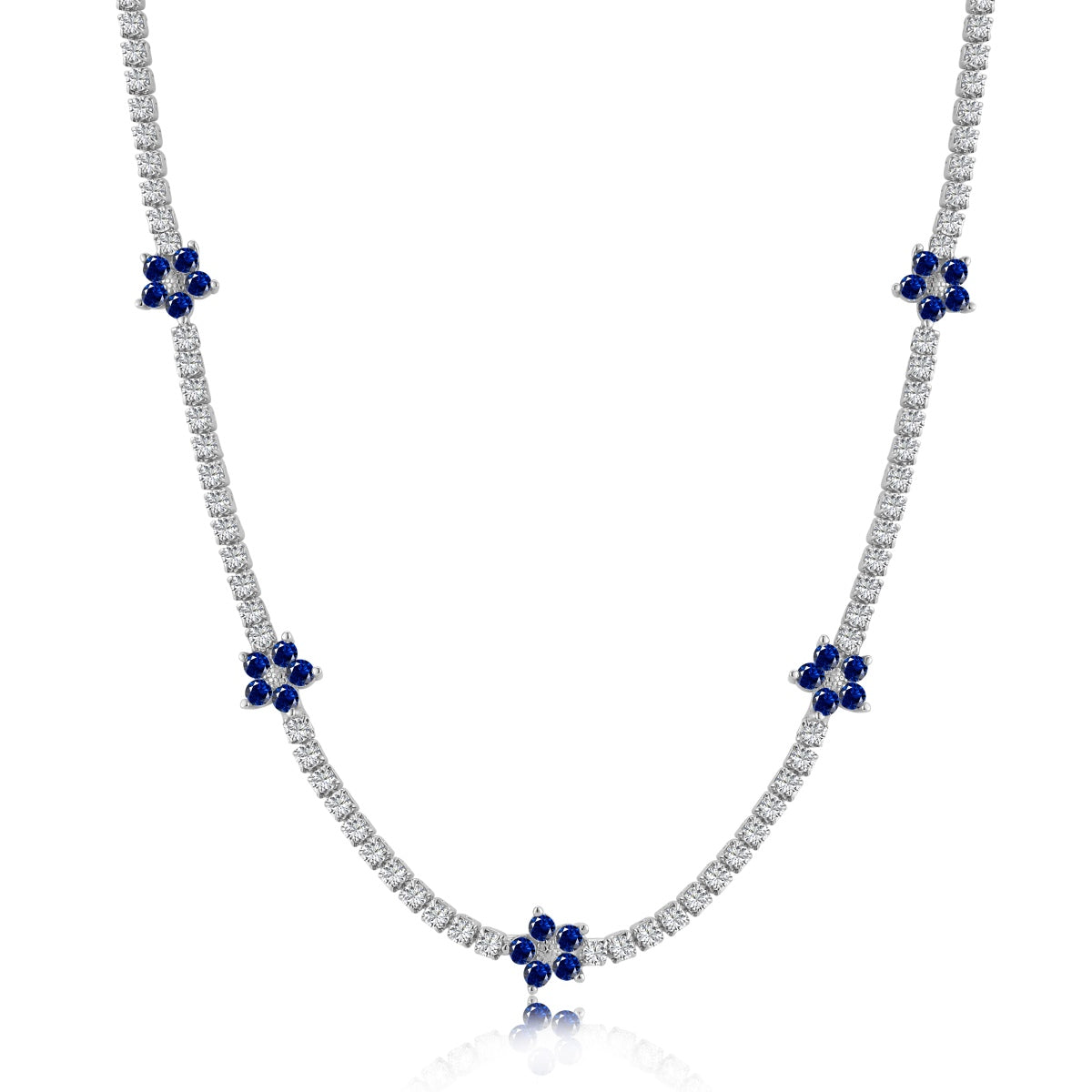 [Perla Lux]Luxurious Colorful Flower Tennis Necklace