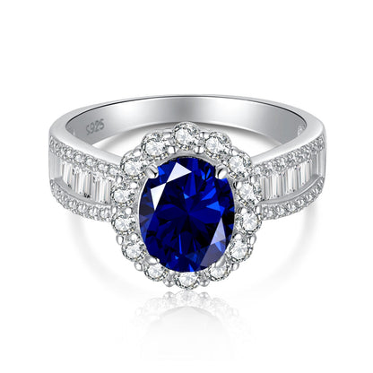 [Perla Lux]1.5 Carat Dazzling Charming Oval Cut Banquet Ring
