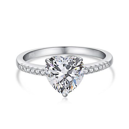 [Perla Lux]2.0 Carat Dazzling Lustrous Heart Cut Lover Ring