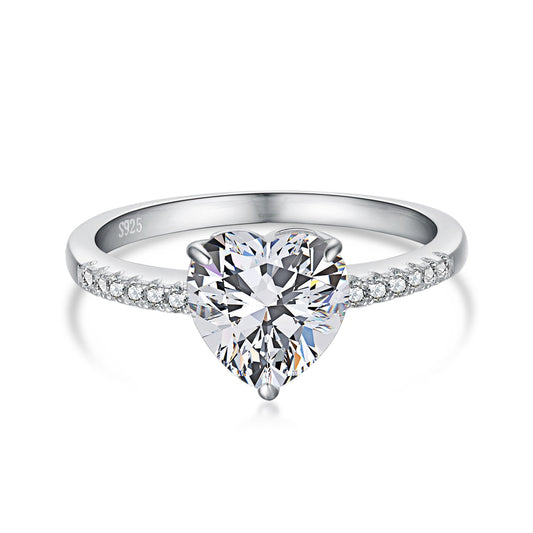 [Perla Lux]2.0 Carat Dazzling Lustrous Heart Cut Lover Ring