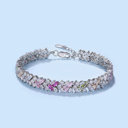 [Perla Lux]Dazzling Unique Multi Shape Daily Bracelet