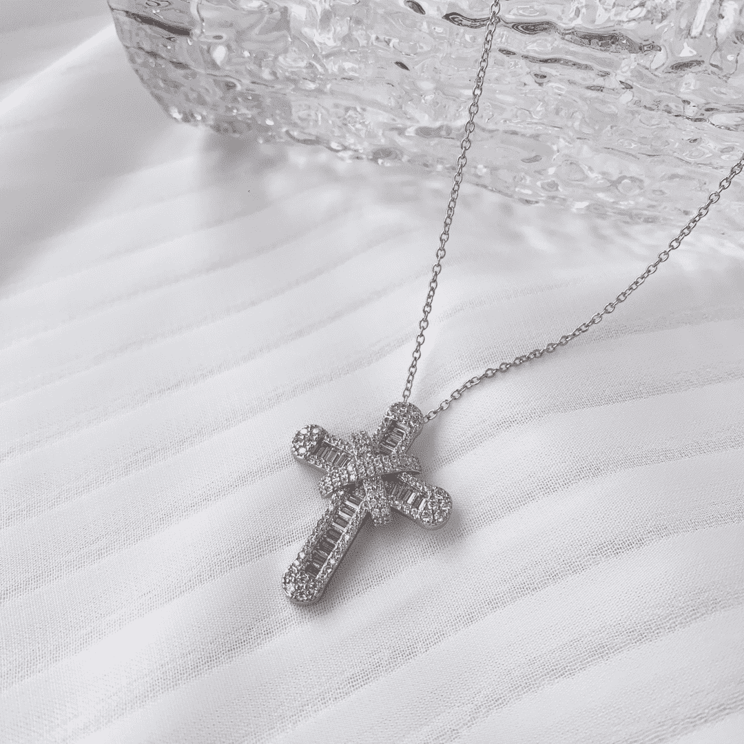 [Perla Lux]Gypsophila With Dimonds Necklace