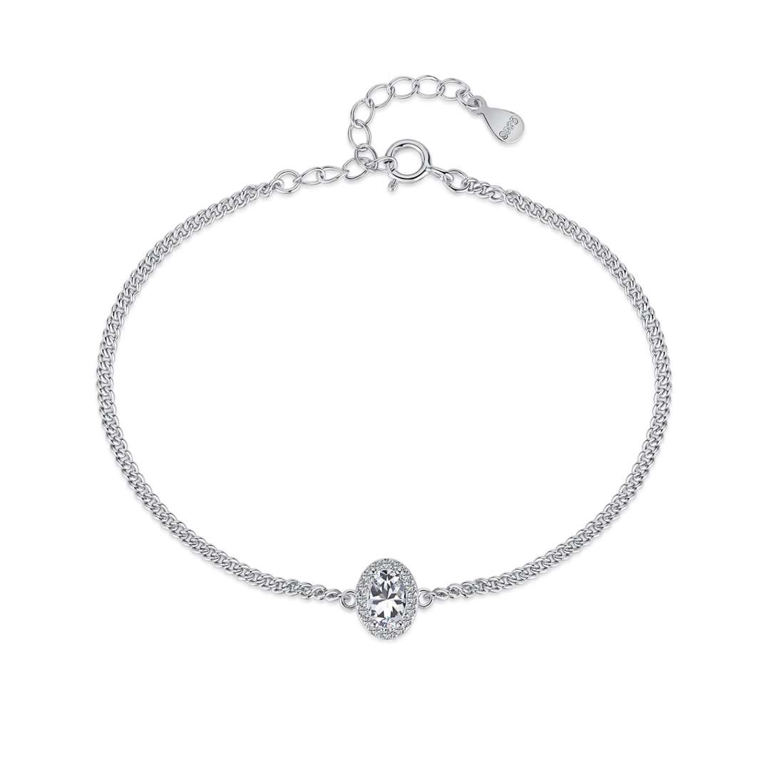 [Perla Lux]Exquisite Oval Shape Bracelet