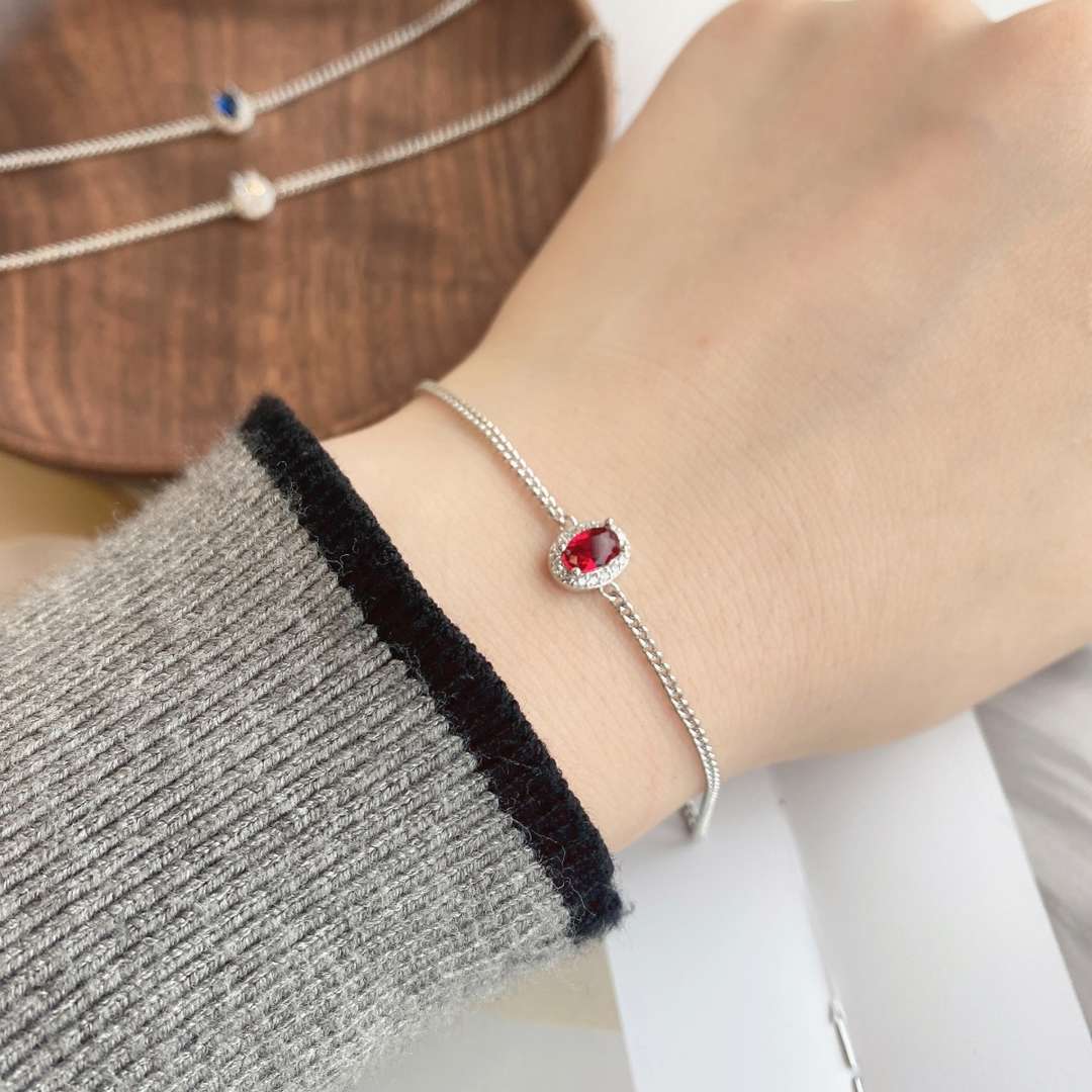 [Perla Lux]Exquisite Oval Shape Bracelet