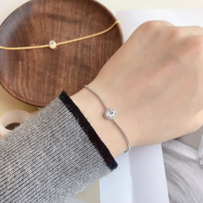 [Perla Lux]Exquisite Oval Shape Bracelet