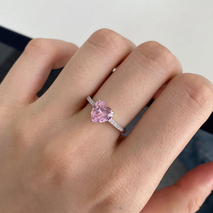 [Perla Lux]2.0 Carat Dazzling Lustrous Heart Cut Lover Ring