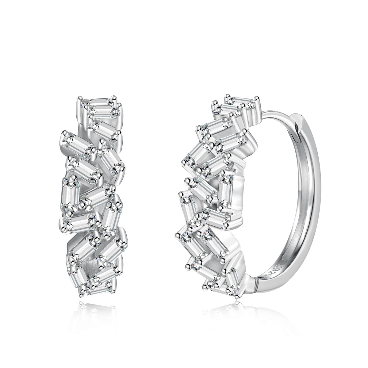 [Perla Lux]Dazzling Colorful Emerald Cut Daily Earrings