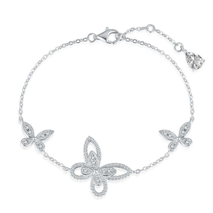 [Perla Lux]Delicate Butterfly Pendant Bracelet