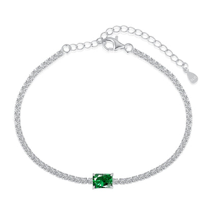 [Perla Lux]1.0 Carat Unique Emerald Cut Banquet Bracelet