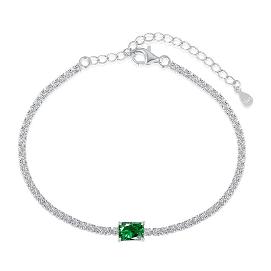 [Perla Lux]1.0 Carat Unique Emerald Cut Banquet Bracelet