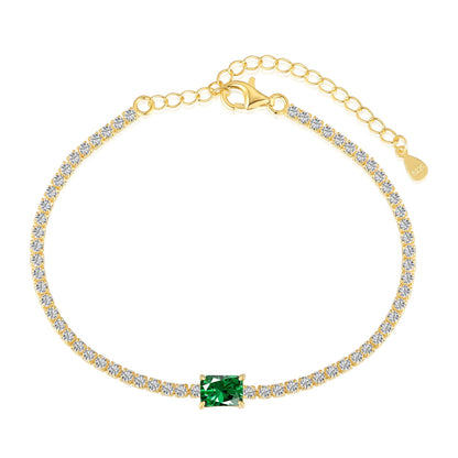 [Perla Lux]1.0 Carat Unique Emerald Cut Banquet Bracelet