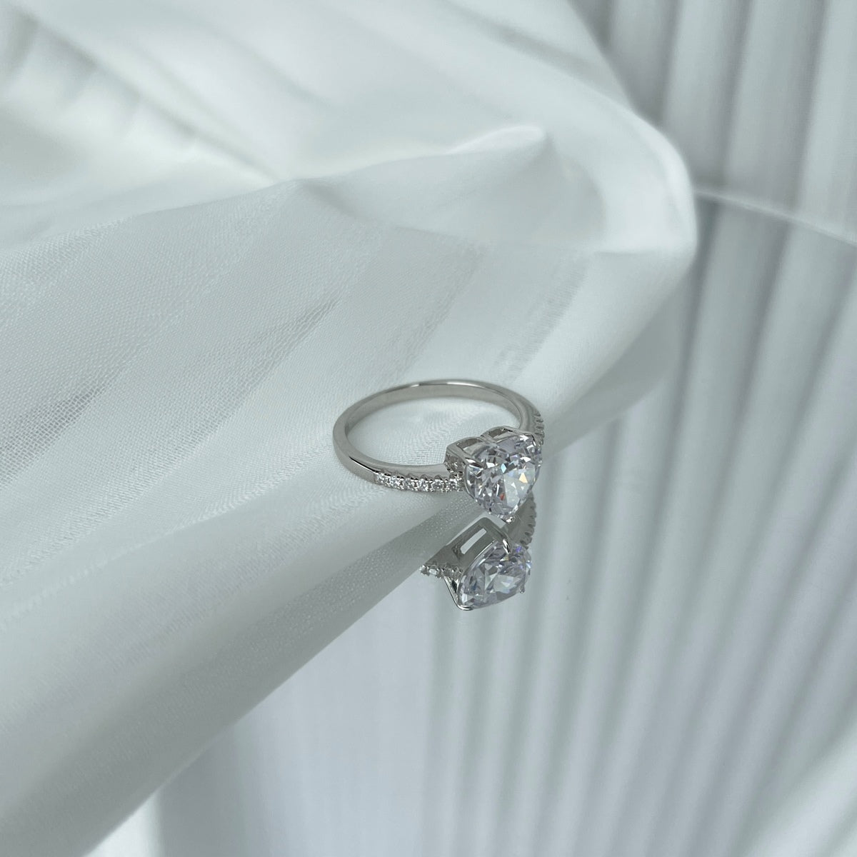 [Perla Lux]2.0 Carat Dazzling Lustrous Heart Cut Lover Ring