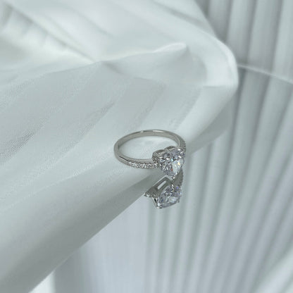 [Perla Lux]2.0 Carat Dazzling Lustrous Heart Cut Lover Ring