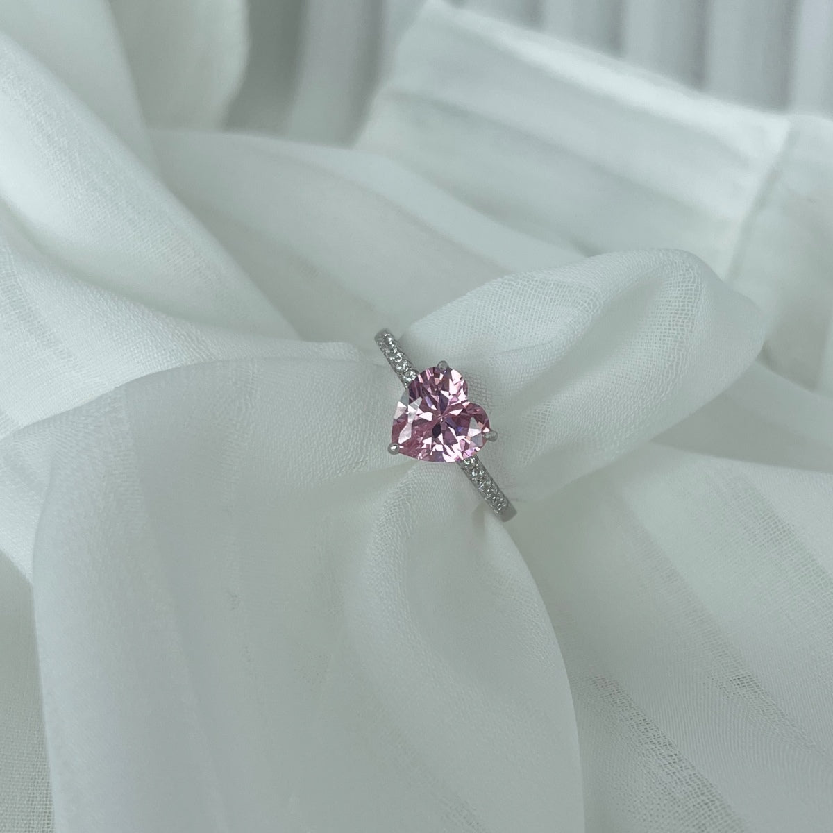 [Perla Lux]2.0 Carat Dazzling Lustrous Heart Cut Lover Ring