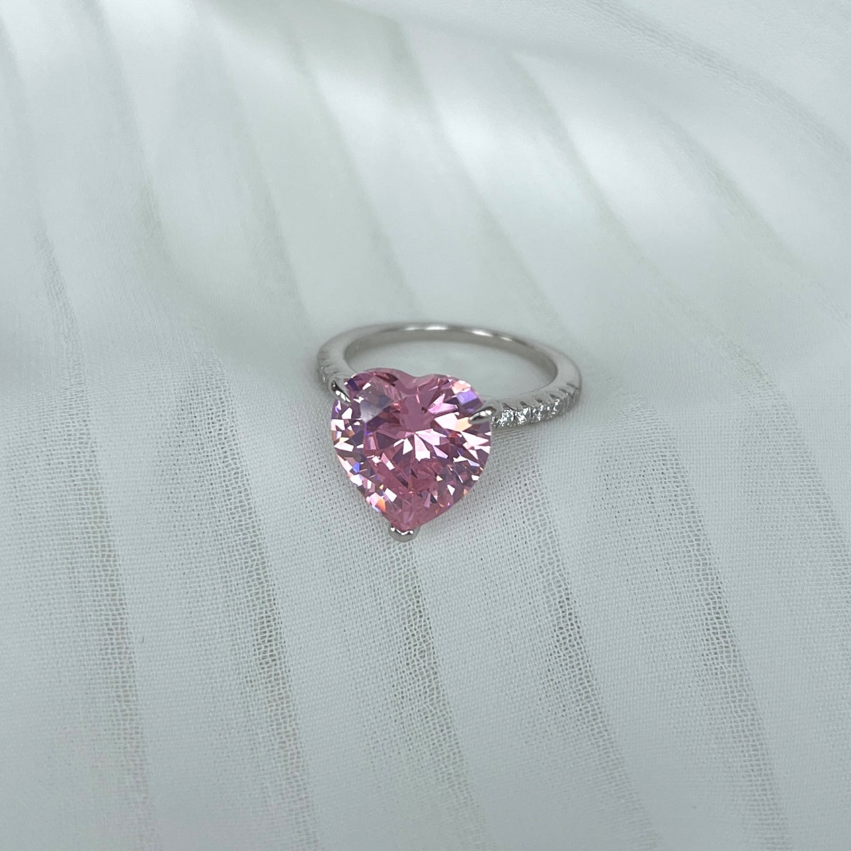 [Perla Lux]6.0 Carat Luxurious Sparkling Romantic Heart Cut Lover Ring