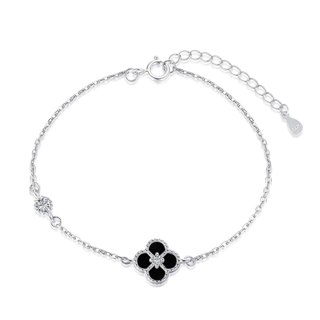 [Perla Lux]Delicate Four Leaf Clover Bracelet