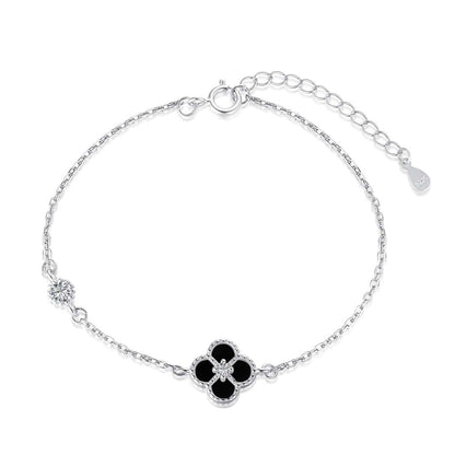 [Perla Lux]Delicate Four Leaf Clover Bracelet