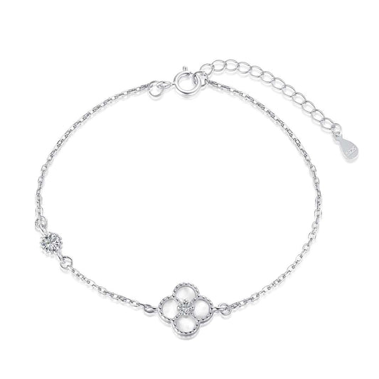 [Perla Lux]Delicate Four Leaf Clover Bracelet