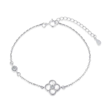 [Perla Lux]Delicate Four Leaf Clover Bracelet
