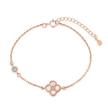 [Perla Lux]Delicate Four Leaf Clover Bracelet