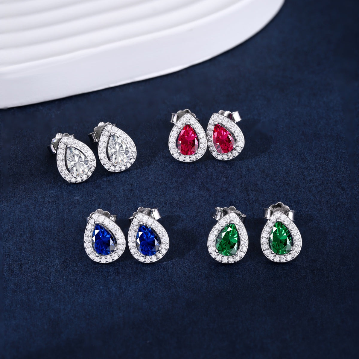 [Perla Lux]Luxurious Water Drop Shape Earrings