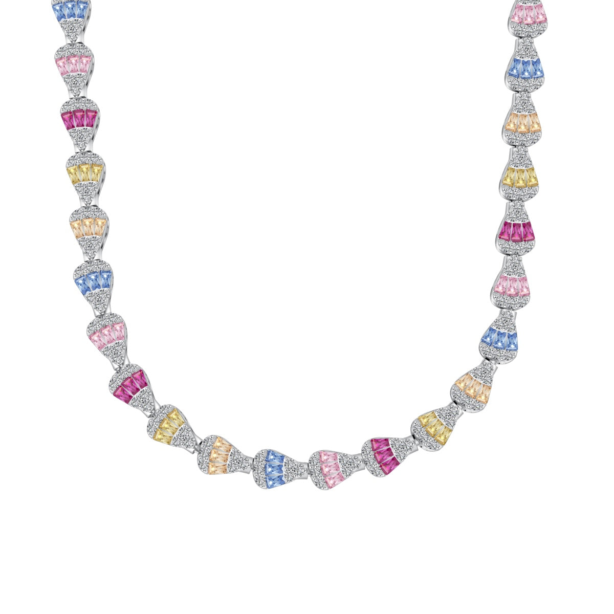 [Perla Lux]Radiant Colorful Rainbow Necklace