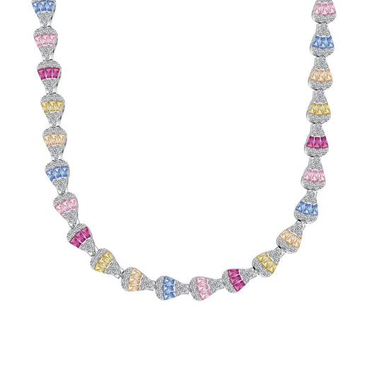 [Perla Lux]Radiant Colorful Rainbow Necklace