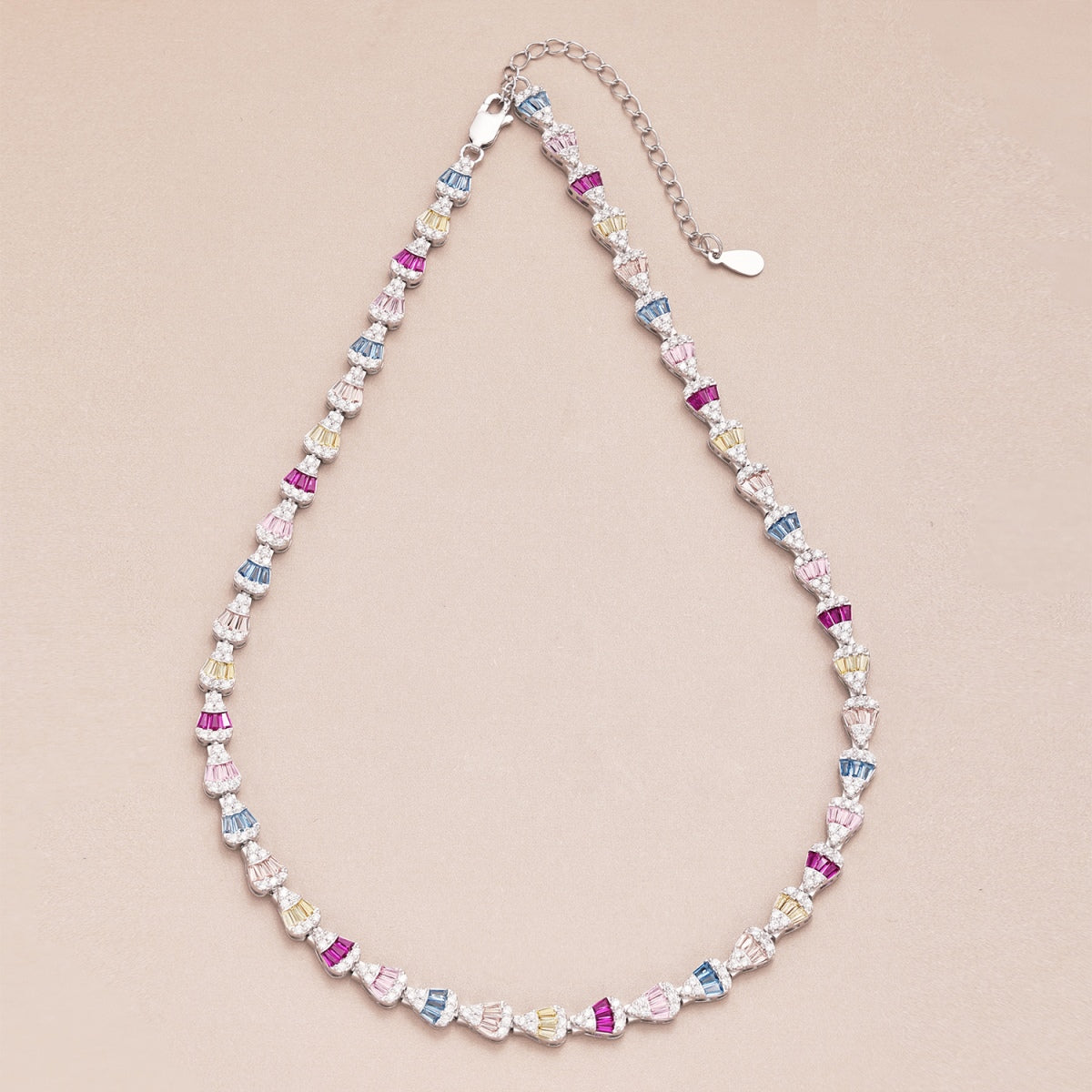 [Perla Lux]Radiant Colorful Rainbow Necklace