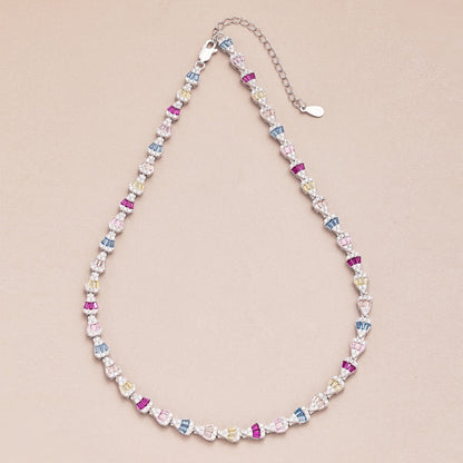 [Perla Lux]Radiant Colorful Rainbow Necklace
