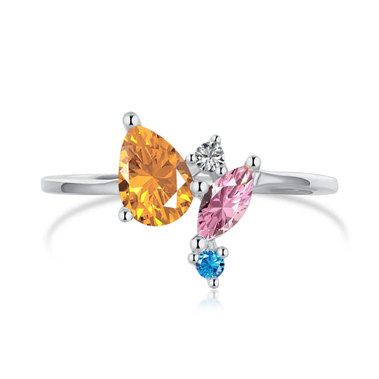 [Perla Lux]Radiant Colorful Multi Cut Daily Ring