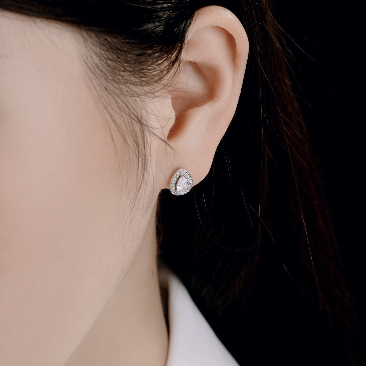 [Perla Lux]Luxurious Water Drop Shape Earrings