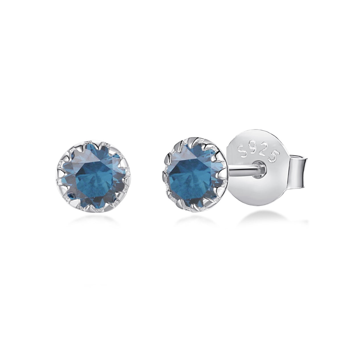 [Perla Lux]Sparkling Colorful Round Shape Earrings