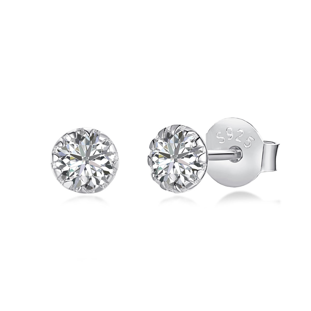 [Perla Lux]Sparkling Colorful Round Shape Earrings