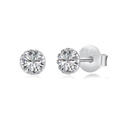 [Perla Lux]Sparkling Colorful Round Shape Earrings