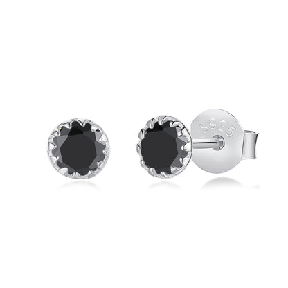 [Perla Lux]Sparkling Colorful Round Shape Earrings