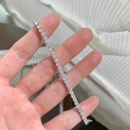 [Perla Lux]Sparkling Round Cut Daily Bracelet