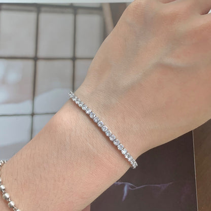 [Perla Lux]Sparkling Round Cut Daily Bracelet