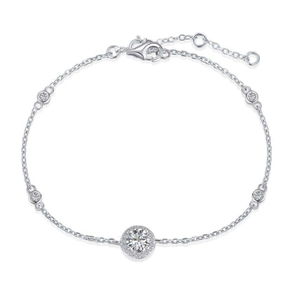[Perla Lux]Dazzling Round Cut Shape Bracelet