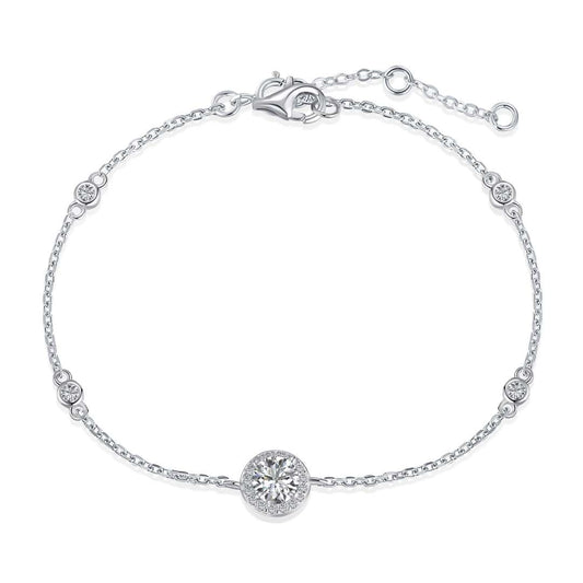 [Perla Lux]Dazzling Round Cut Shape Bracelet