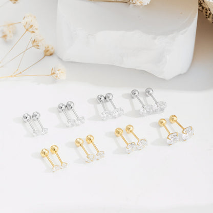 [Perla Lux]Unique U-Shaped Ear Bone Earrings