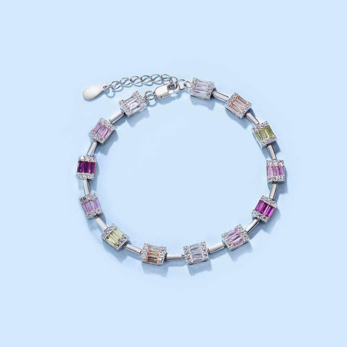 [Perla Lux]Dainty Charming Emerald Cut Daily Bracelet