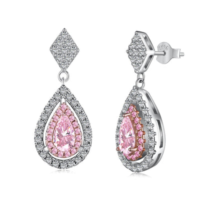 [Perla Lux]Ornate Delicate Water Drop Shape Banquet Earrings