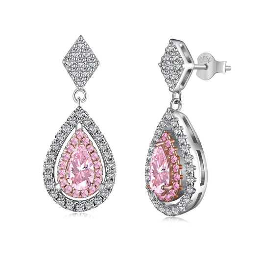 [Perla Lux]Ornate Delicate Water Drop Shape Banquet Earrings