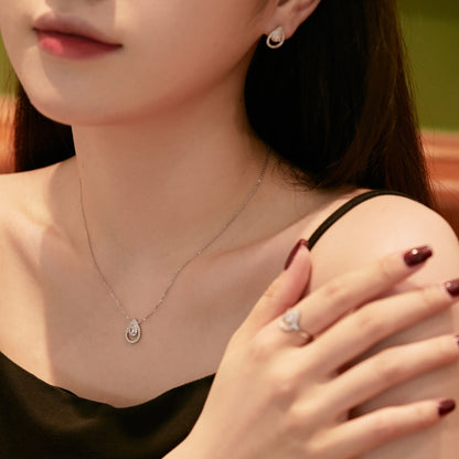 [Perla Lux]Sparkling Delicate Water Drop Shape Daily Earrings