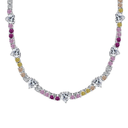 [Perla Lux]Delicate Colorful Rainbow Tennis Chain