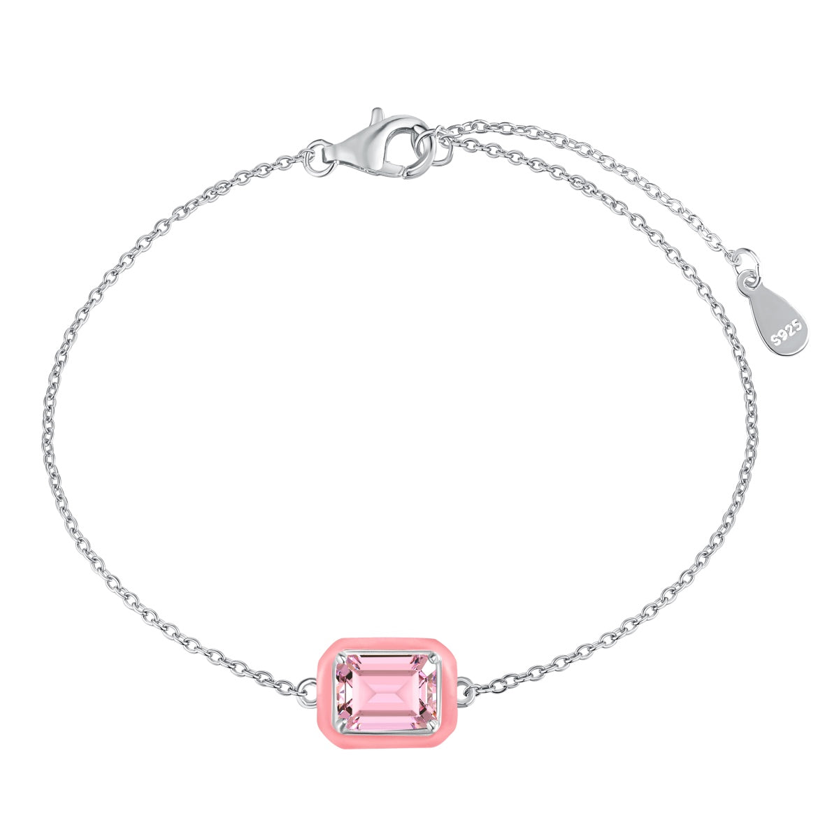 [Perla Lux]2.0 Carat Sparkling Colorful Emerald Cut Daily Bracelet