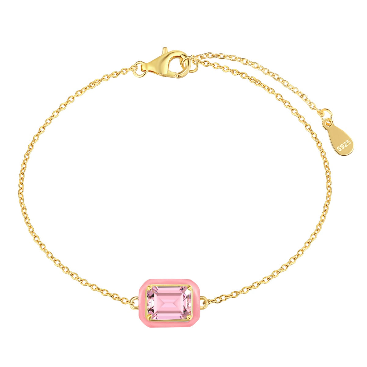 [Perla Lux]2.0 Carat Sparkling Colorful Emerald Cut Daily Bracelet