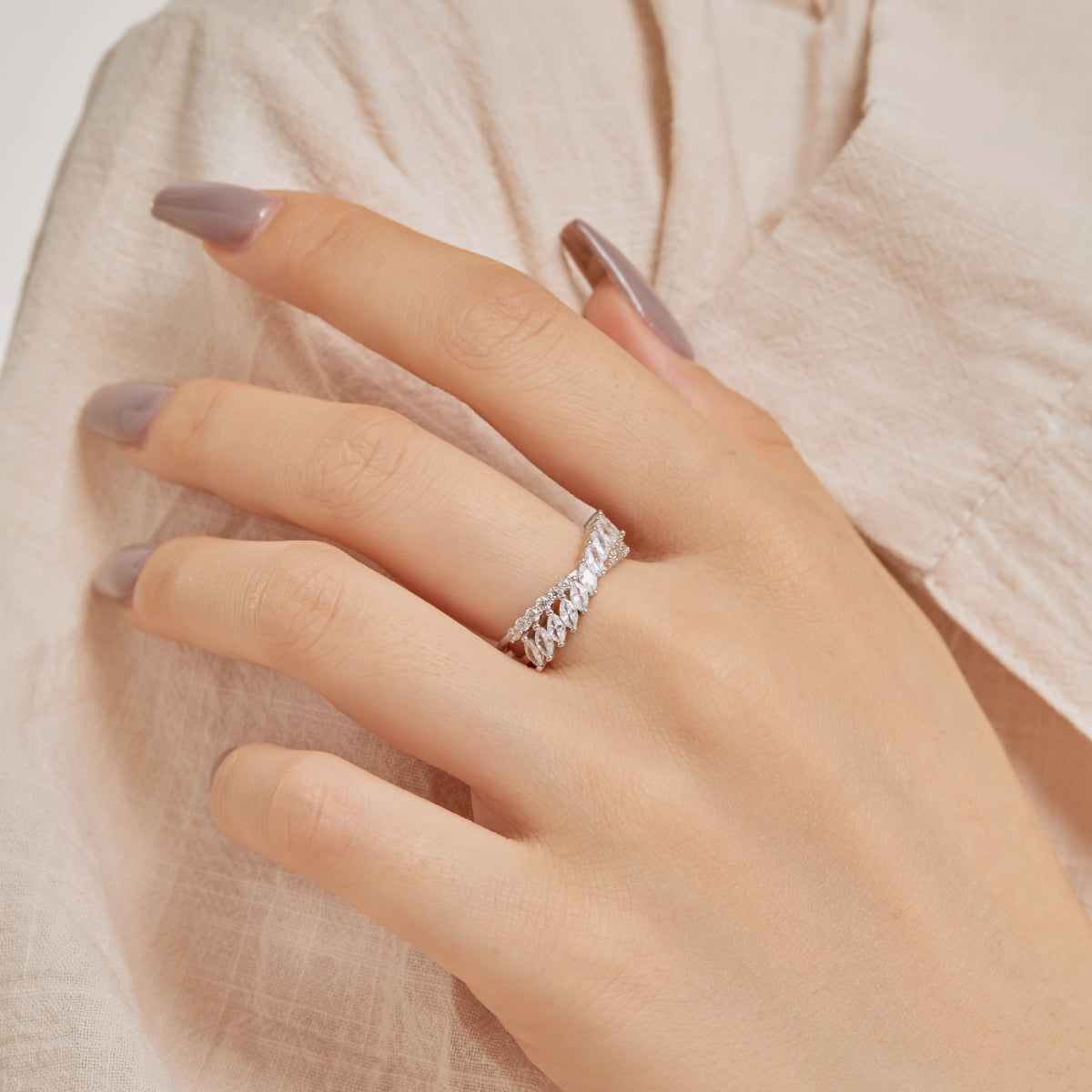 [Perla Lux]Unique Colorful Marquise Cut Daily Ring