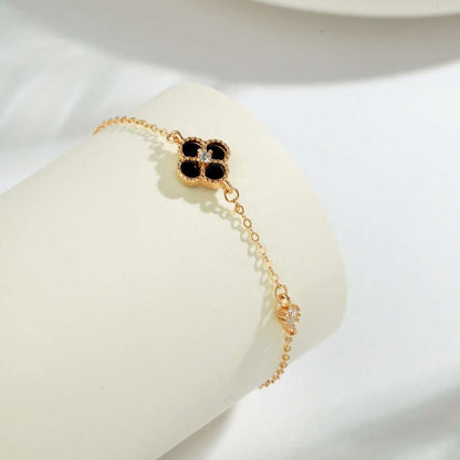 [Perla Lux]Delicate Four Leaf Clover Bracelet