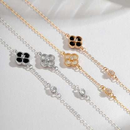 [Perla Lux]Delicate Four Leaf Clover Bracelet
